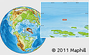 Physical Location Map of the area around 82° 6' 58" N, 101° 55' 30" W