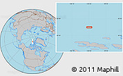 Gray Location Map of the area around 82° 6' 58" N, 102° 46' 30" W