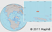 Gray Location Map of the area around 82° 6' 58" N, 103° 37' 30" W