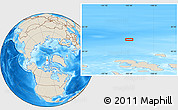 Shaded Relief Location Map of the area around 82° 6' 58" N, 103° 37' 30" W