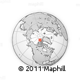 Outline Map of the Area around 82° 6' 58" N, 103° 37' 30" W, rectangular outline