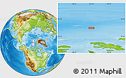 Physical Location Map of the area around 82° 6' 58" N, 105° 19' 29" W