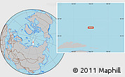 Gray Location Map of the area around 82° 6' 58" N, 106° 19' 29" E