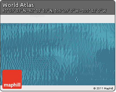 Satellite 3D Map of the Area around 82° 6' 58" N, 106° 10' 30" W