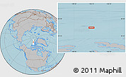 Gray Location Map of the area around 82° 6' 58" N, 106° 10' 30" W, hill shading