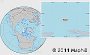 Gray Location Map of the area around 82° 6' 58" N, 106° 10' 30" W