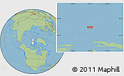 Savanna Style Location Map of the area around 82° 6' 58" N, 106° 10' 30" W