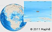 Shaded Relief Location Map of the area around 82° 6' 58" N, 106° 10' 30" W