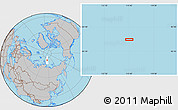 Gray Location Map of the area around 82° 6' 58" N, 115° 40' 30" E