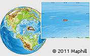 Physical Location Map of the area around 82° 6' 58" N, 122° 19' 29" W