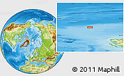 Physical Location Map of the area around 82° 6' 58" N, 6° 52' 30" E