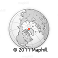 Outline Map of the Area around 82° 6' 58" N, 70° 28' 29" W, rectangular outline