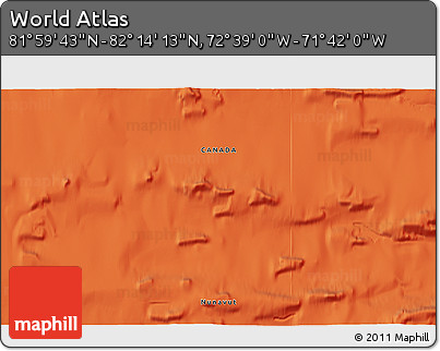 Political 3D Map of the Area around 82° 6' 58" N, 72° 10' 30" W