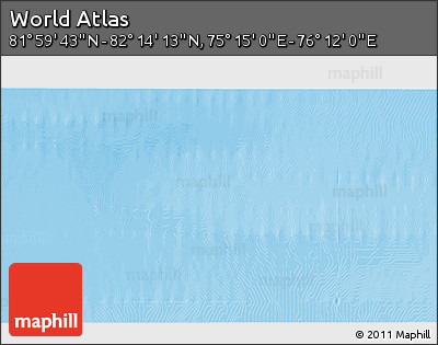Physical 3D Map of the Area around 82° 6' 58" N, 75° 43' 29" E