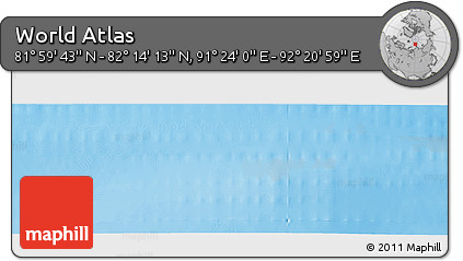 Physical Panoramic Map of the Area around 82° 6' 58" N, 91° 52' 30" E