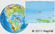 Physical Location Map of the area around 82° 19' 54" N, 103° 37' 30" W