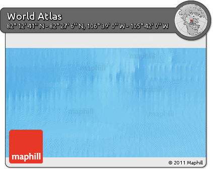 Shaded Relief 3D Map of the Area around 82° 19' 54" N, 106° 10' 30" W