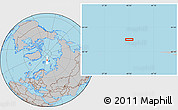 Gray Location Map of the area around 82° 19' 54" N, 40° 52' 30" E