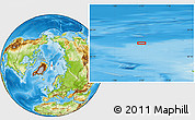 Physical Location Map of the area around 82° 19' 54" N, 4° 19' 30" E