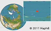 Satellite Location Map of the area around 82° 19' 54" N, 81° 40' 30" E