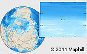 Shaded Relief Location Map of the area around 82° 19' 54" N, 83° 22' 30" E