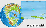 Physical Location Map of the area around 82° 32' 44" N, 104° 28' 29" W