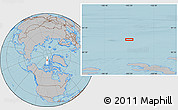 Gray Location Map of the area around 82° 32' 44" N, 105° 19' 29" W, hill shading
