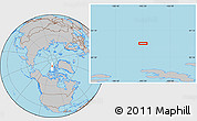 Gray Location Map of the area around 82° 32' 44" N, 105° 19' 29" W