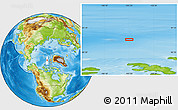 Physical Location Map of the area around 82° 32' 44" N, 105° 19' 29" W