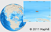 Shaded Relief Location Map of the area around 82° 32' 44" N, 105° 19' 29" W