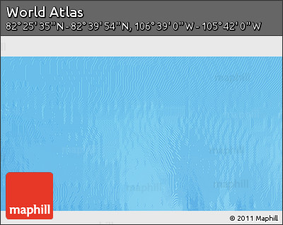 Physical 3D Map of the Area around 82° 32' 44" N, 106° 10' 30" W