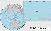 Gray Location Map of the area around 82° 32' 44" N, 106° 10' 30" W