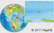 Physical Location Map of the area around 82° 32' 44" N, 106° 10' 30" W
