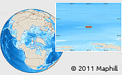 Shaded Relief Location Map of the area around 82° 32' 44" N, 106° 10' 30" W