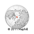 Outline Map of the Area around 82° 32' 44" N, 8° 34' 29" E, rectangular outline