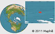 Satellite Location Map of the area around 82° 45' 30" N, 104° 28' 29" W