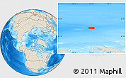 Shaded Relief Location Map of the area around 82° 45' 30" N, 105° 19' 29" W