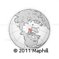 Outline Map of the Area around 82° 45' 30" N, 105° 19' 29" W, rectangular outline