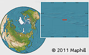 Satellite Location Map of the area around 82° 45' 30" N, 115° 40' 30" E