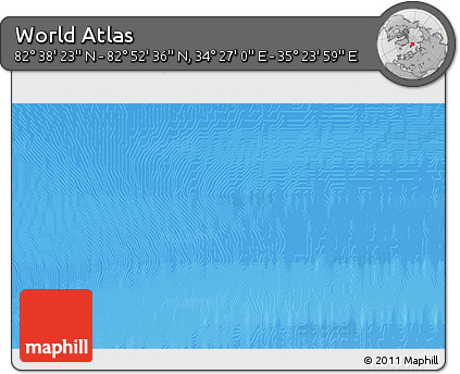 Physical 3D Map of the Area around 82° 45' 30" N, 34° 55' 29" E