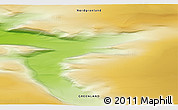 Physical 3D Map of the area around 82° 45' 30" N, 38° 10' 29" W