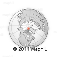 Outline Map of the Area around 82° 45' 30" N, 83° 13' 29" W, rectangular outline