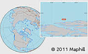 Gray Location Map of the area around 82° 45' 30" N, 89° 10' 30" W