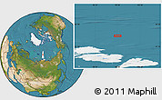 Satellite Location Map of the area around 82° 45' 30" N, 99° 31' 30" E