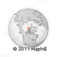 Outline Map of the Area around 82° 58' 10" N, 102° 46' 30" W, rectangular outline