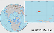 Gray Location Map of the area around 82° 58' 10" N, 104° 28' 29" W