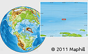Physical Location Map of the area around 82° 58' 10" N, 104° 28' 29" W