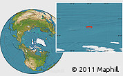 Satellite Location Map of the area around 82° 58' 10" N, 104° 28' 29" W