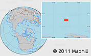 Gray Location Map of the area around 82° 58' 10" N, 105° 19' 29" W