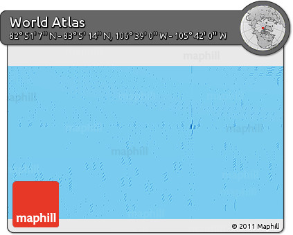 Shaded Relief 3D Map of the Area around 82° 58' 10" N, 106° 10' 30" W
